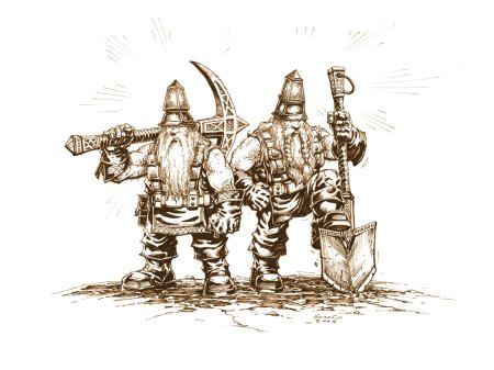 Дварф шахтёр арт