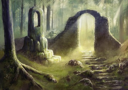 Жертвенный алтарь в лесу