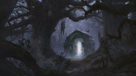 Фэнтези руины в лесу