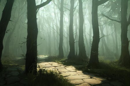 Тропинка в лесу арт