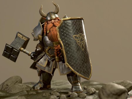 Дварф воин с щитом