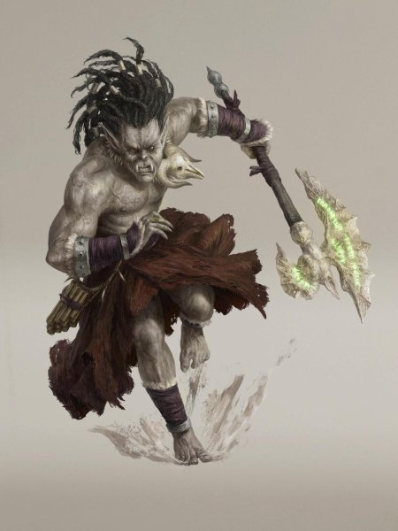 Полуорк варвар днд