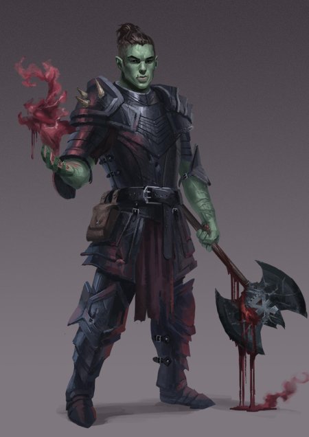 Полуорк монах днд