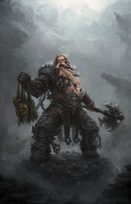 Дварф воин днд арт