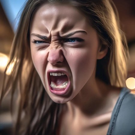 Девушка в гневе