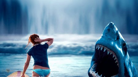 Девушка акула