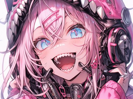 Аниме девушка с клыками
