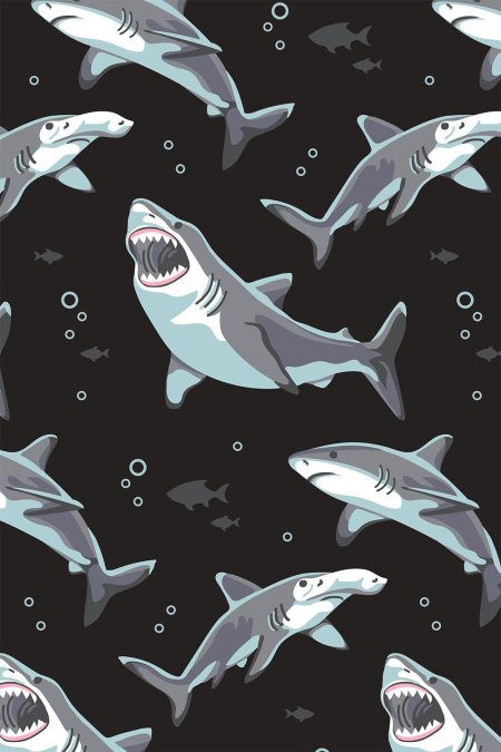Милый фон с акулами