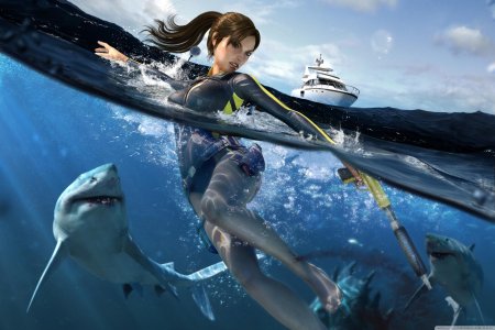Tomb raider underworld лара под водой