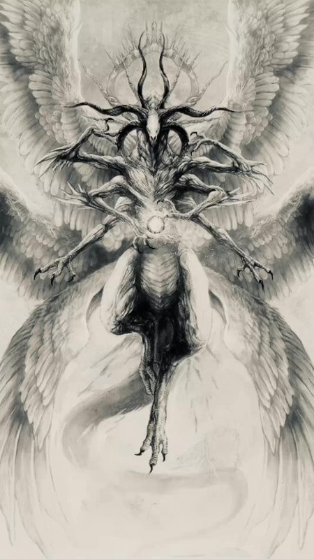 Шестикрылый демон серафим