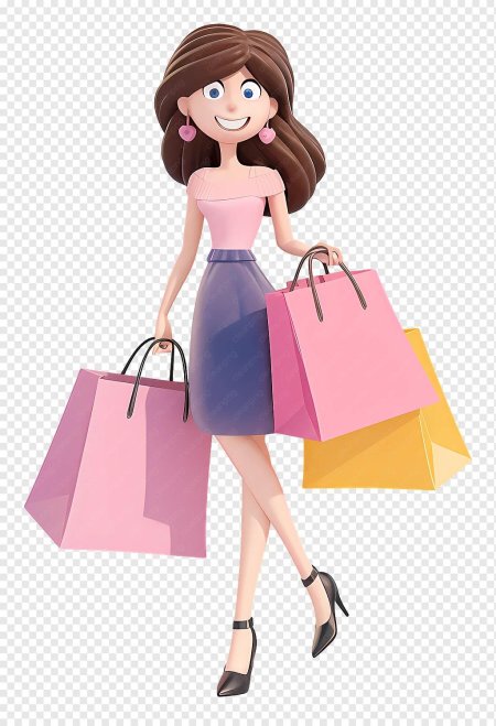 Девушка с покупками