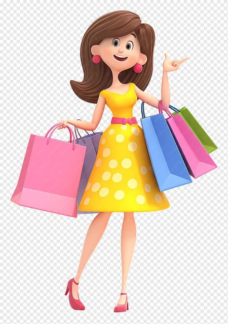 Девушка с покупками