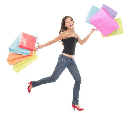 Девушка с пакетами