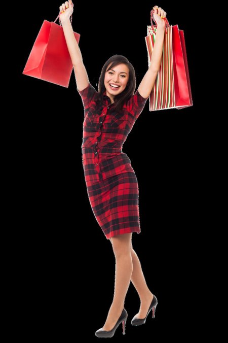 Девушка с покупками