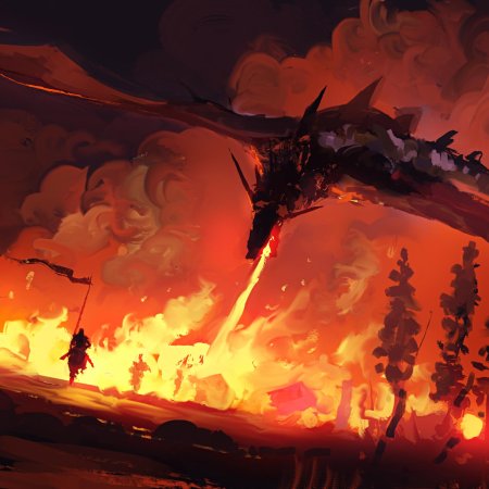 Дракон в огне