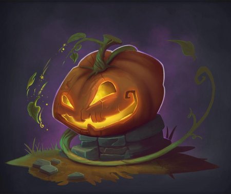 Хэллоуинская тыковка арт