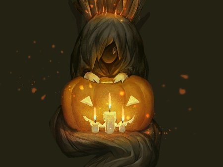 Тыква со свечкой