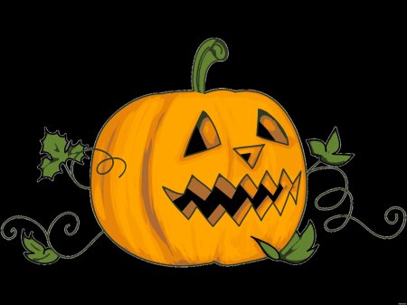 Тыква на хэллоуин на прозрачном фоне