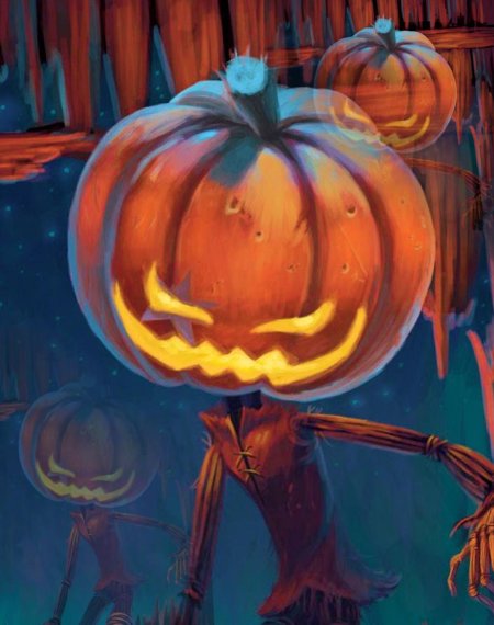 Тыквоголовый джек хэллоуин арт