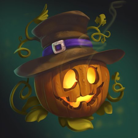 Хэллоуинская тыковка арт