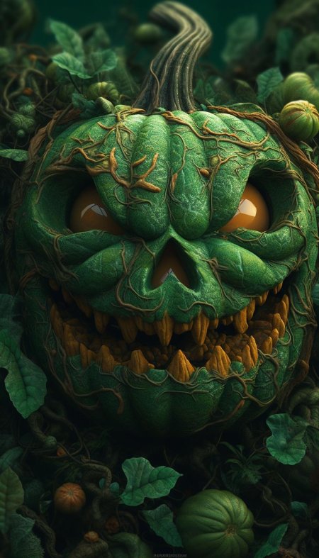 Тыква хэллоуин арт