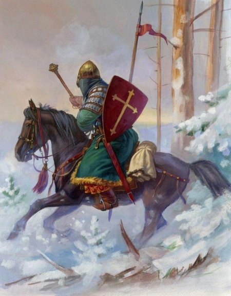 Русский дружинник 13 века арт