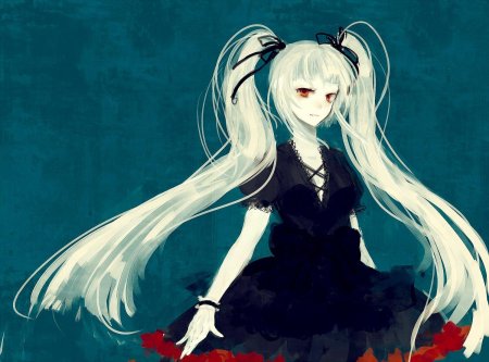 Девушка с белыми волосами аниме