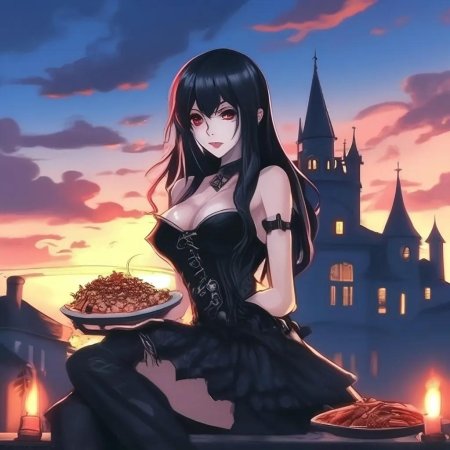 Аниме девушка вампир