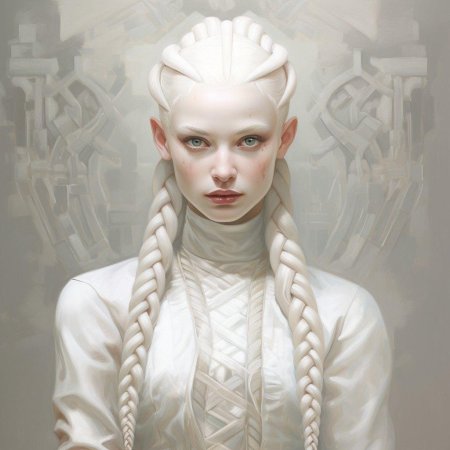 Девушка альбинос