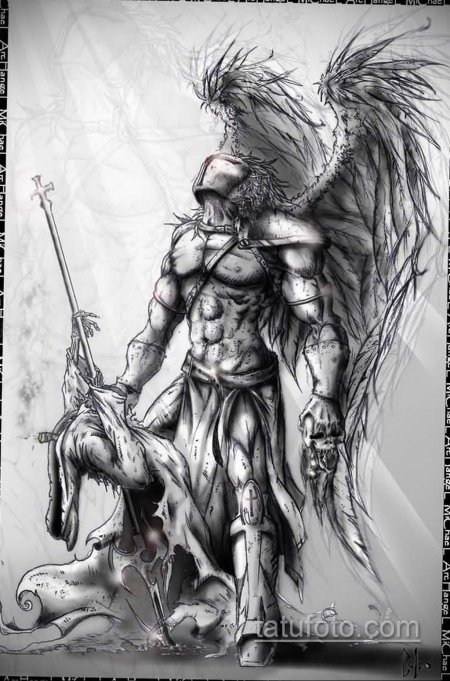 Архангел михаил тату эскиз