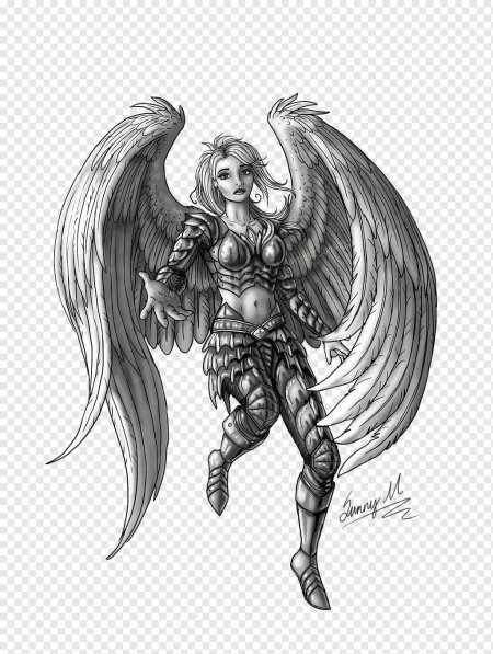 Ангел воин валькирия татуировка