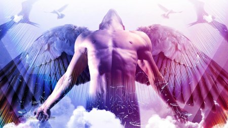 Ангел мужчина с крыльями