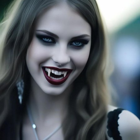 Красивая девушка вампир