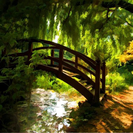 Пейзаж с мостиком