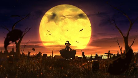 Ведьма на кладбище