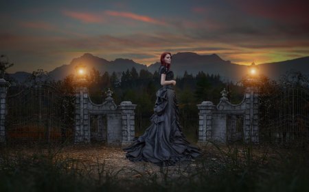 Ведьма на кладбище