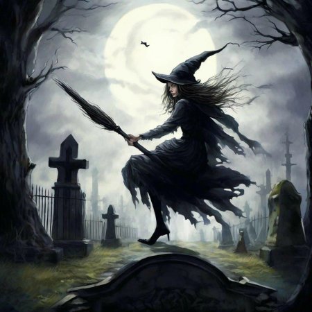 Ведьма на метле