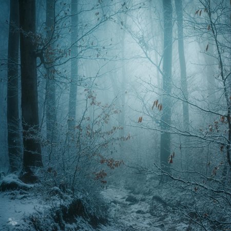 Мрачный зимний лес