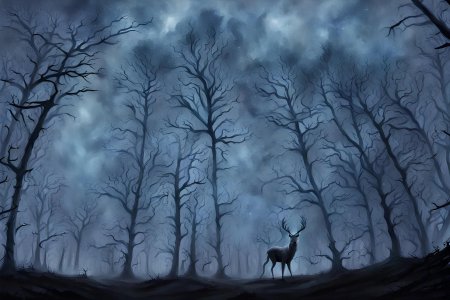 Мрачный лес арт