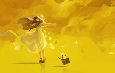 Аниме в желтом цвете
