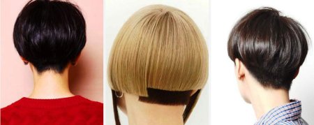 Стрижка боб-каре на ножке на короткие