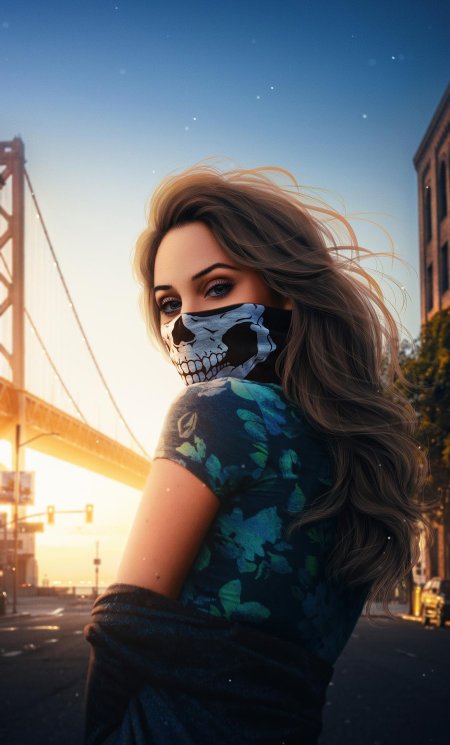 Девушка в маске