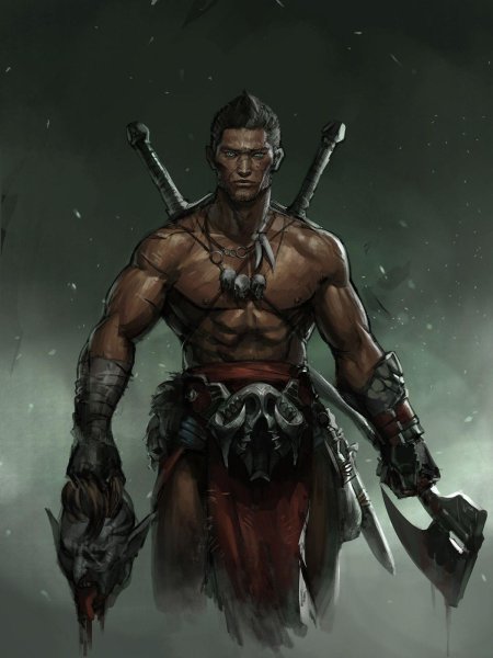 Полуорк варвар днд