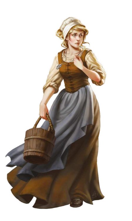 Крестьянка днд арт