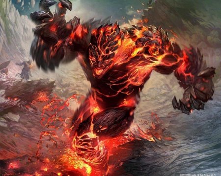 Огненный элементаль фэнтези