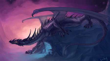 Фиолетовый дракон виверна