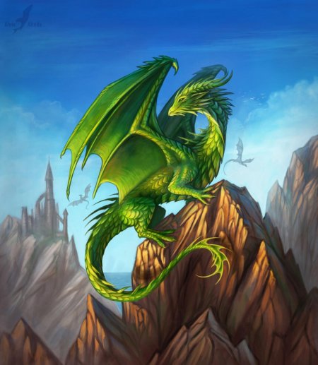 Брим зелёный дракон