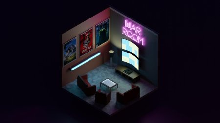 3d isometric room гейминг