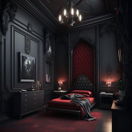 Викторианская готика спальня