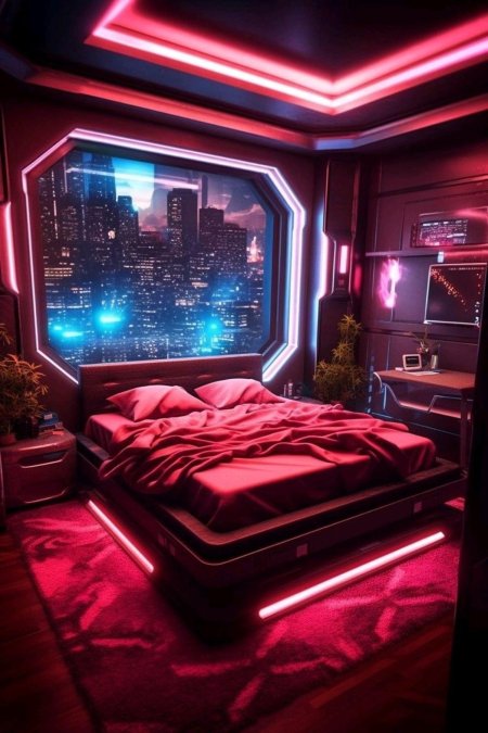 Футуризм интерьер киберпанк